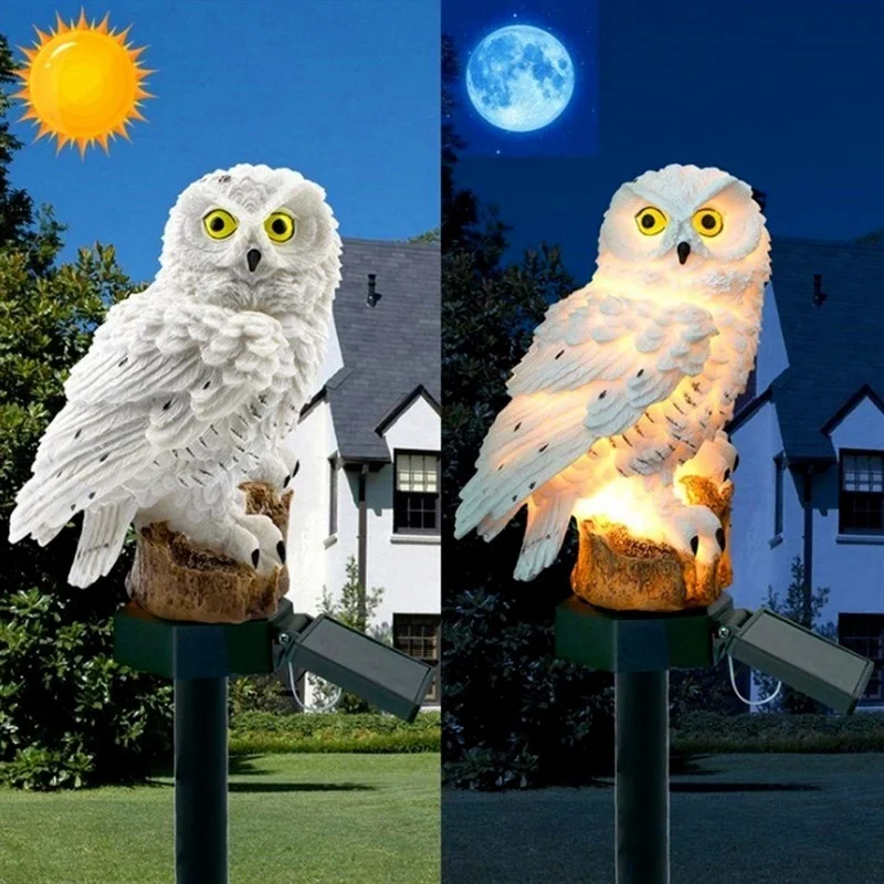 Renewable Energy House - Solar Powered LED Owl Animal Home