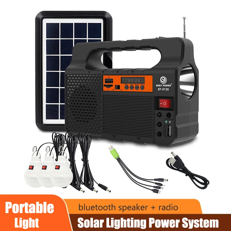 Renewable Energy House - Outdoor Portable Solar Lighting System Power