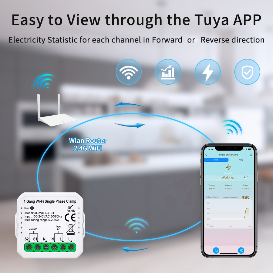 Tuya Smart Wifi Energy Meter C - Renewable Energy House 评论和价格
