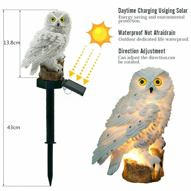 Solar Powered LED Owl Animal H - Renewable Energy House 评论和价格