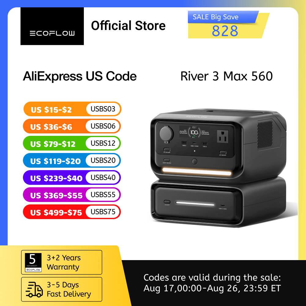 ECOFLOW River 3 Max 560 Portab - Lifepo4 Battery Pack 评论和价格