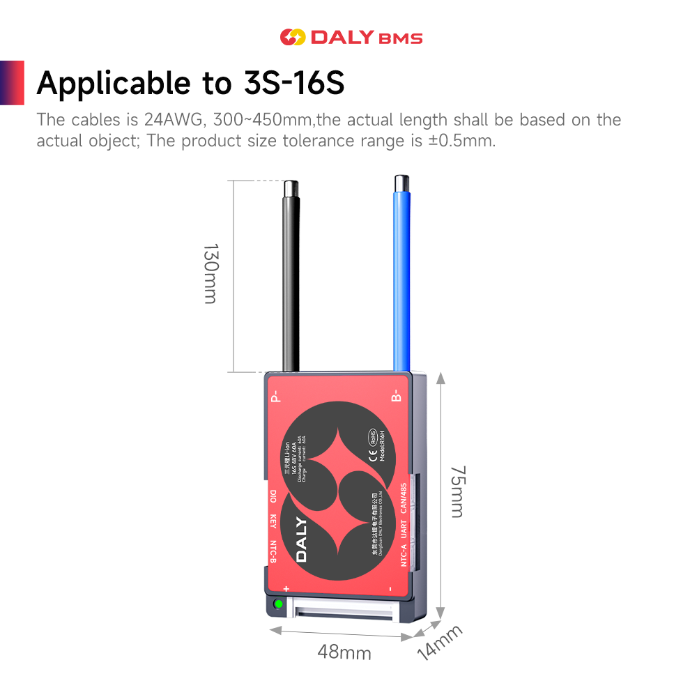 DALY Smart BMS 16S 60V 40A Li- - Lifepo4 Battery Pack 评论和价格