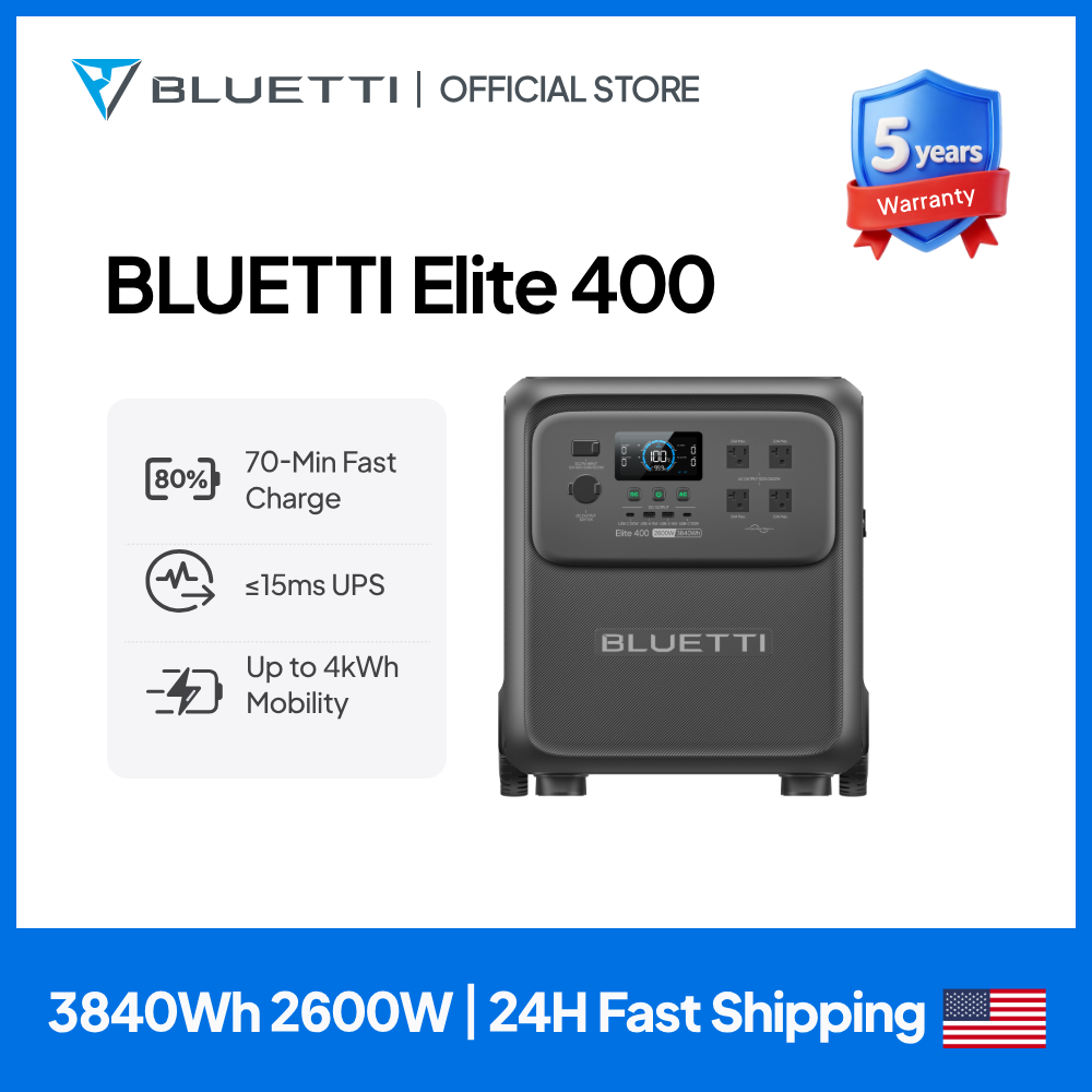 BLUETTI Elite 400 2600W 3840Wh - Lifepo4 Battery Pack 评论和价格
